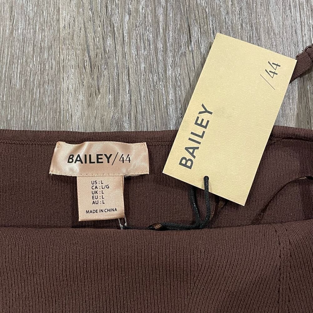 NWT Bailey 44 Brown Rib Cropped Cami - Size: Large - Picture 4 of 6